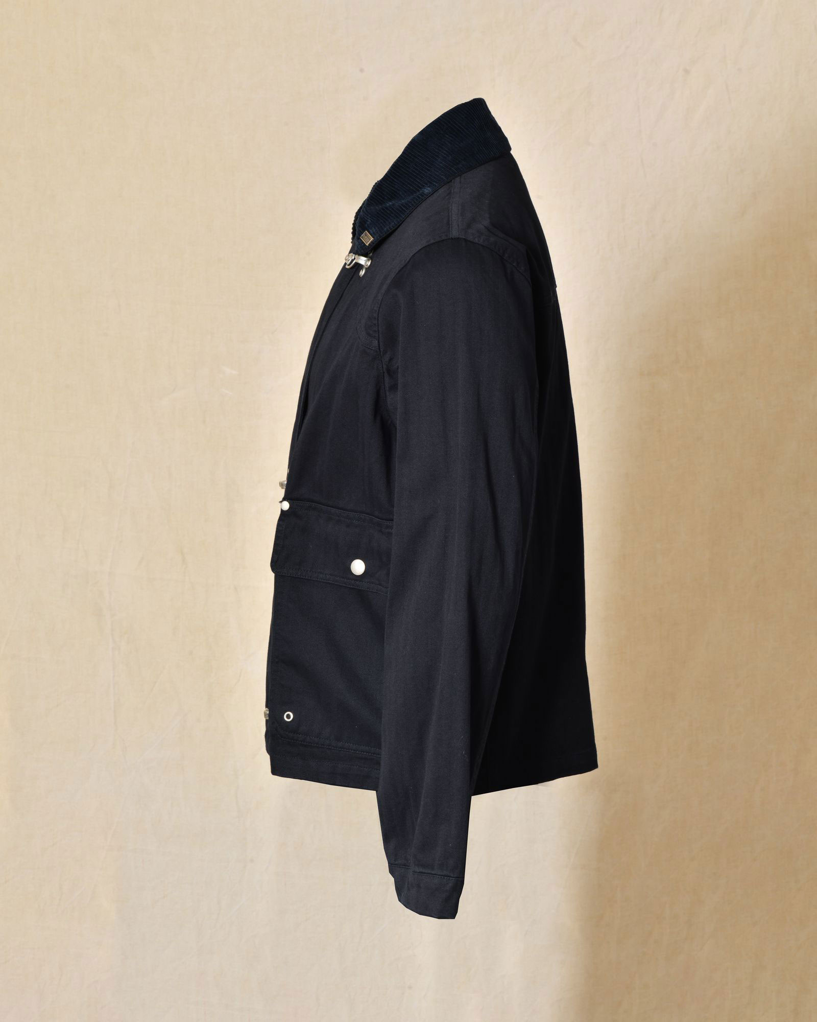 Blouson cargo à col côtelé bleu Front Street