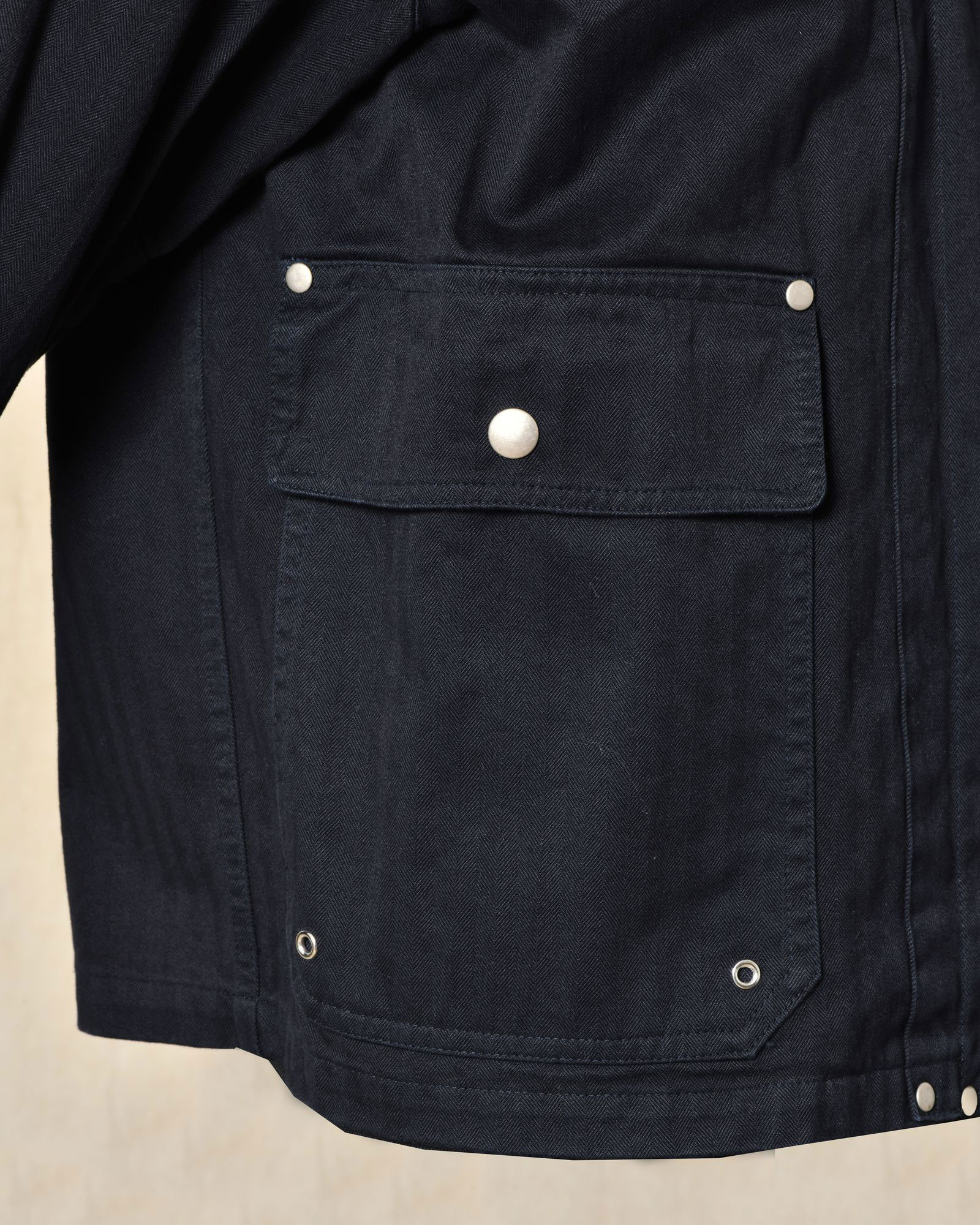 Blouson cargo à col côtelé bleu Front Street