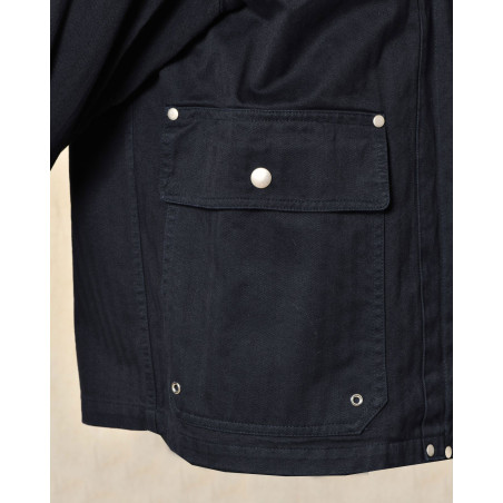 Blouson cargo à col côtelé bleu Front Street