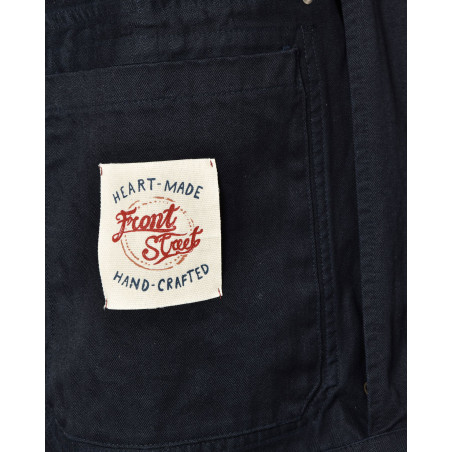 Blouson cargo à col côtelé bleu Front Street