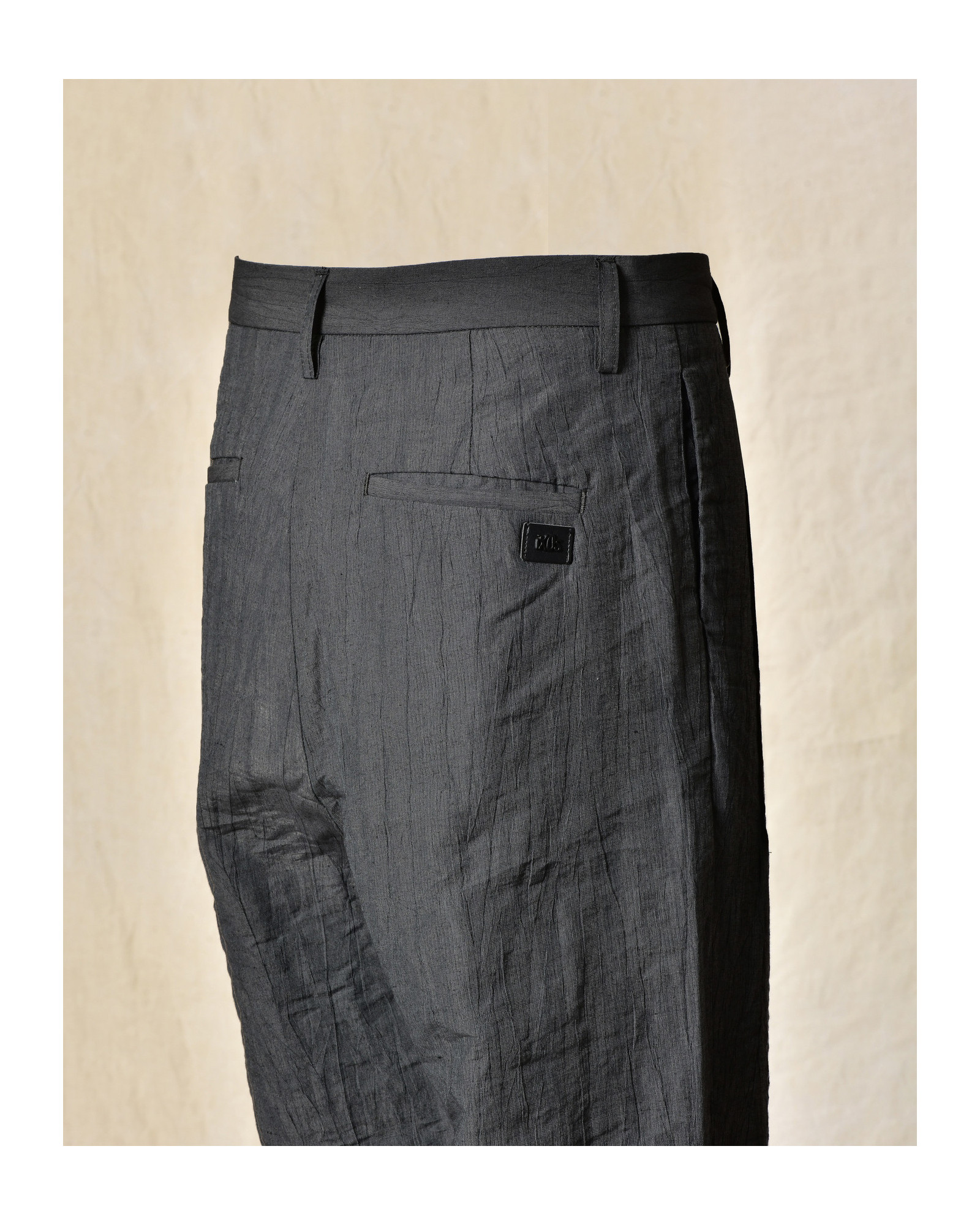 Pantalon en lin gris Ixos