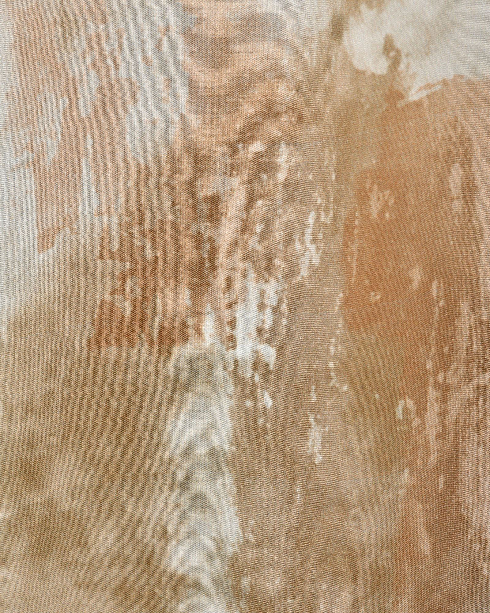 Chemise manches courtes beige effet délavé Ixos