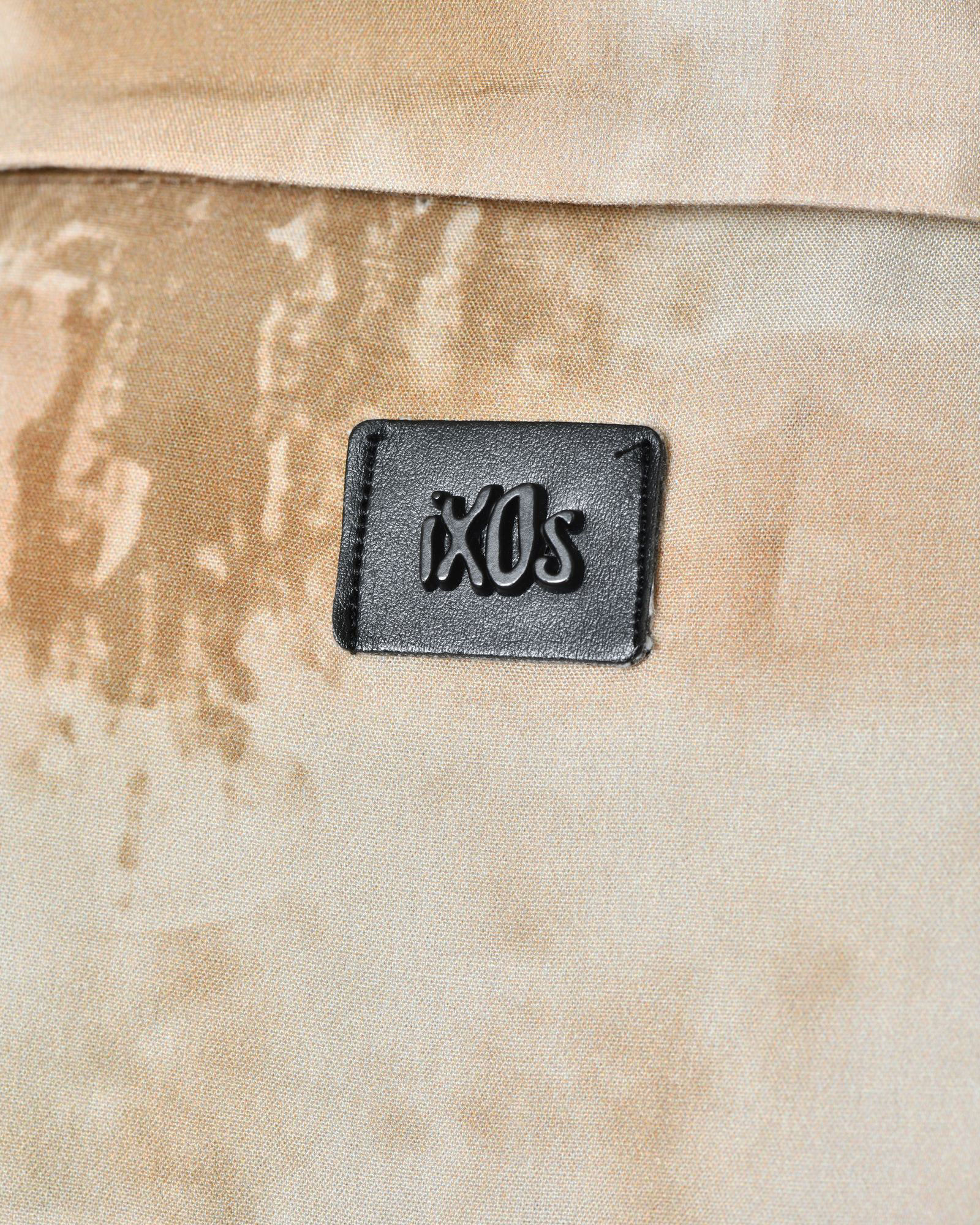 Chemise manches courtes beige effet délavé Ixos