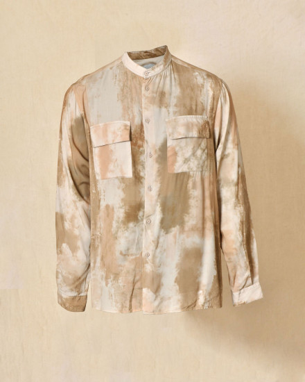 Chemise beige effet délavé Ixos