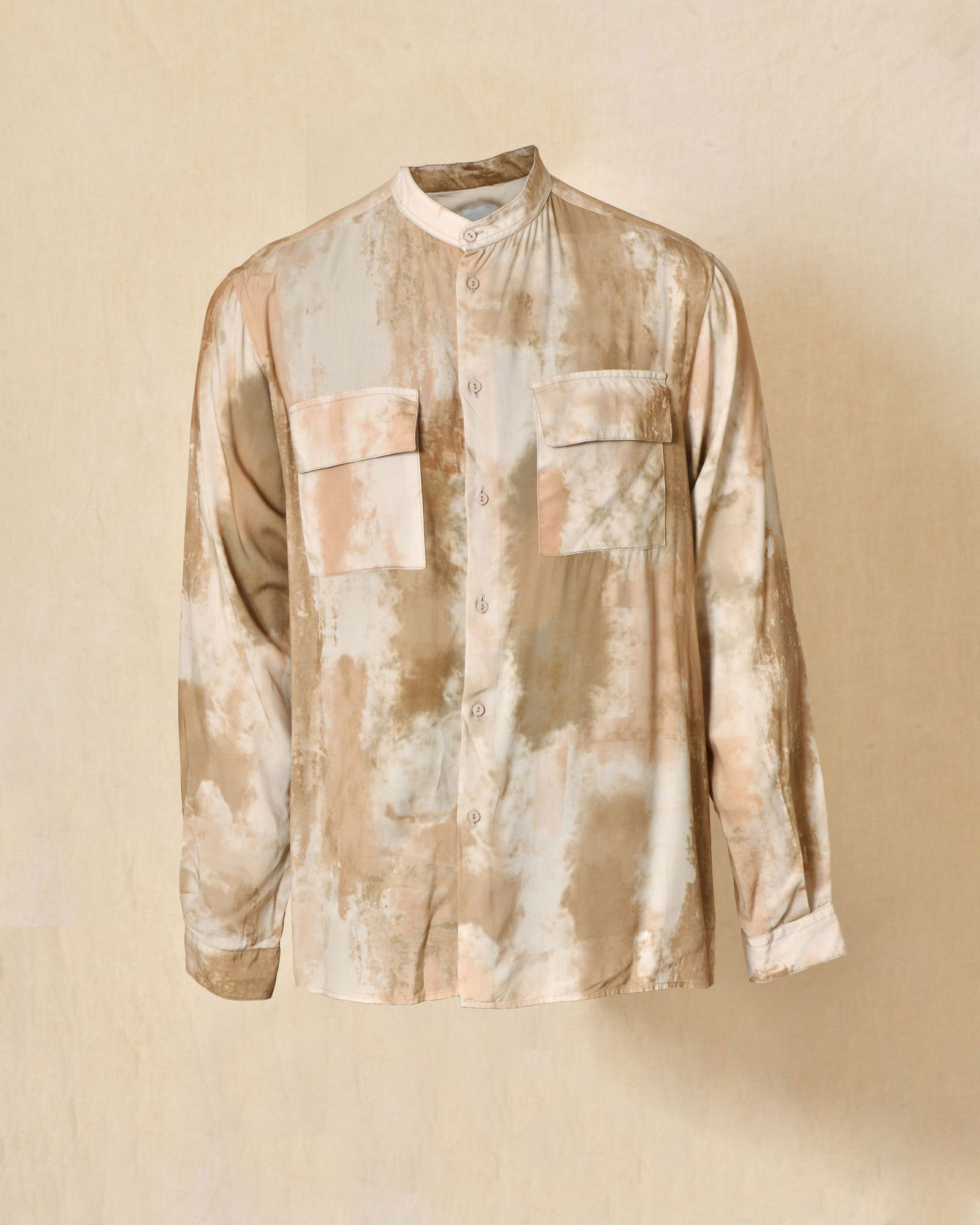 Chemise beige effet délavé Ixos