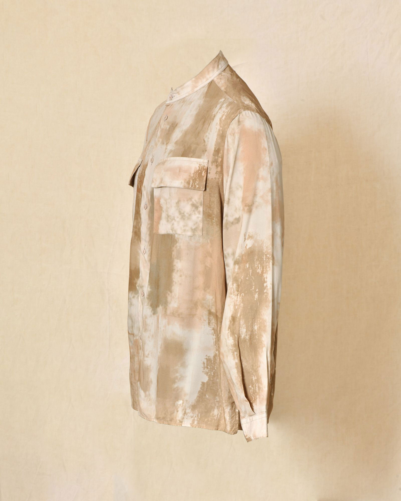 Chemise beige effet délavé Ixos