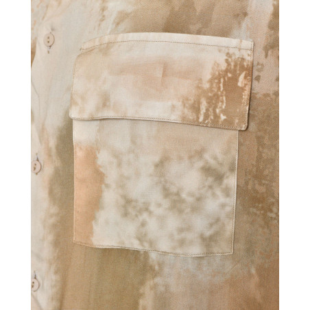 Chemise beige effet délavé Ixos