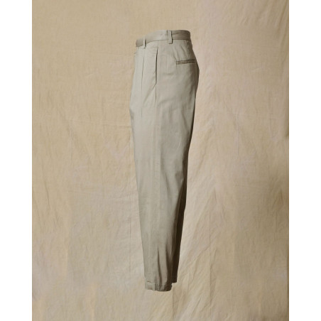 Pantalon en coton à pince gris Ixos