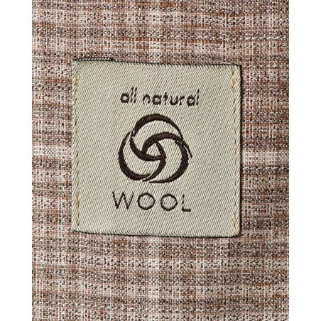 Costume à carreaux en laine beige RPL