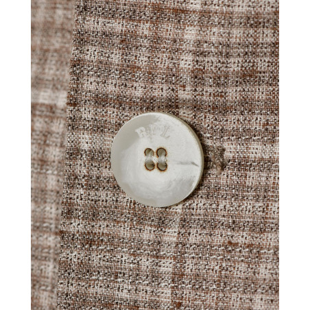 Costume à carreaux en laine beige RPL