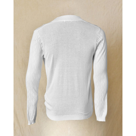 Cardigan ajouré blanc RPL