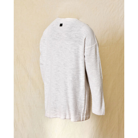 Pull en maille blanc chiné Ixos