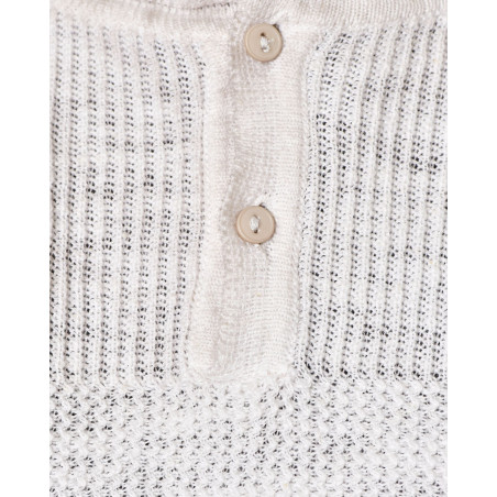 Pull en maille blanc chiné Ixos
