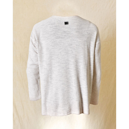 Pull en maille blanc chiné Ixos