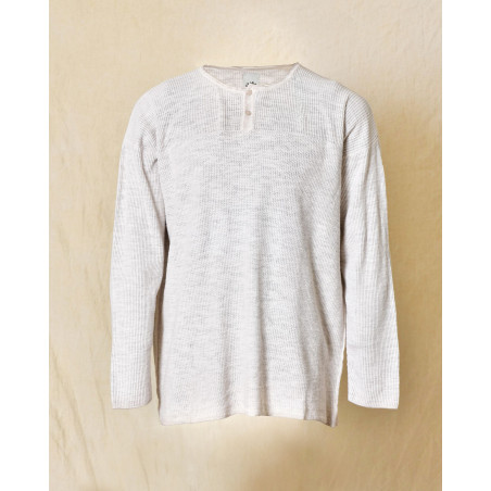 Pull en maille blanc chiné Ixos