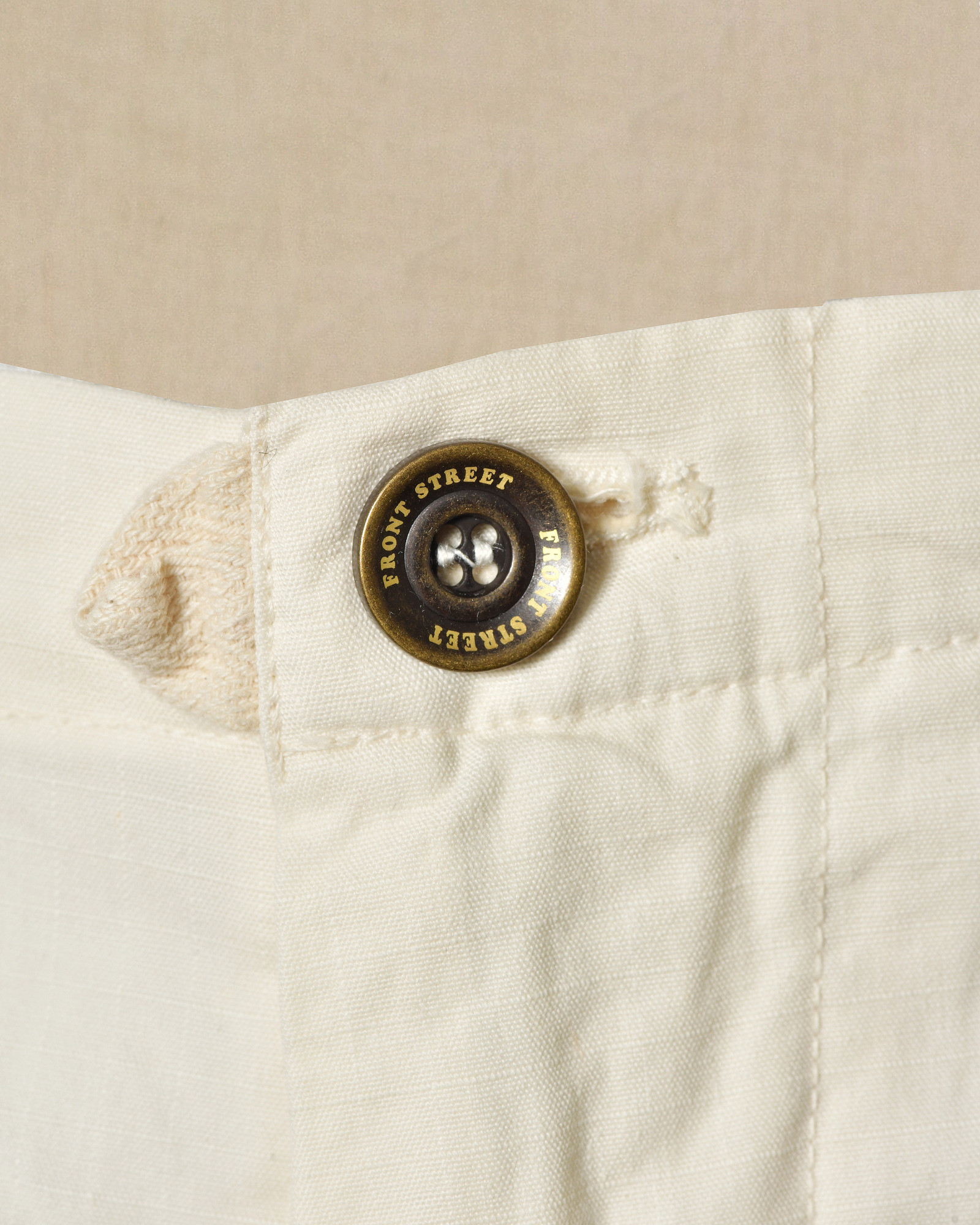 Pantalon parachute blanc Front Street