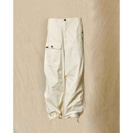 Pantalon parachute blanc Front Street