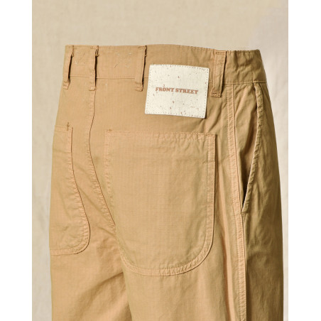 Pantalon en coton camel Front Street