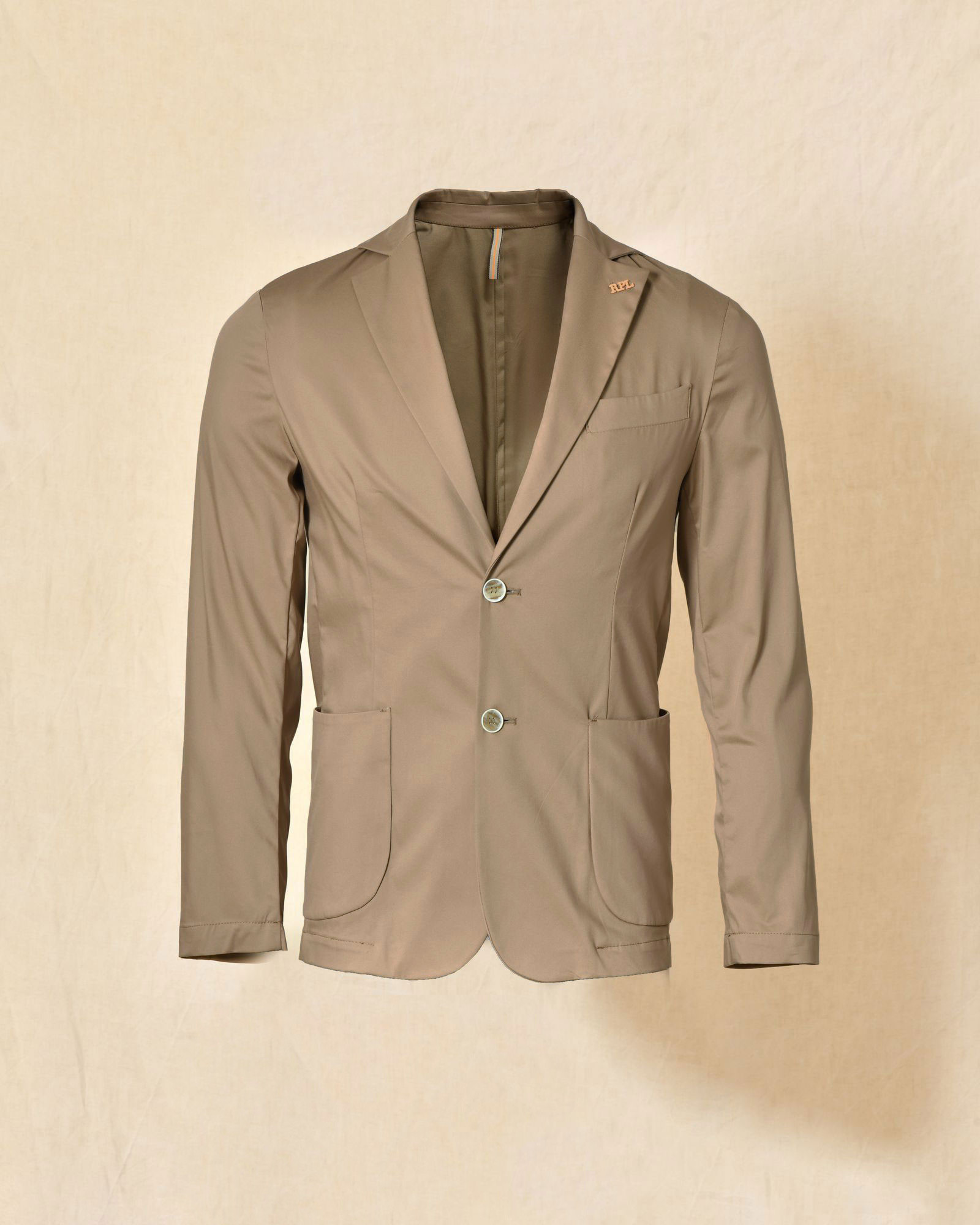 Veste blazer en coton camel RPL