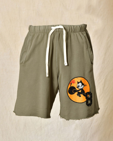 Short de survêtement kaki Front Street