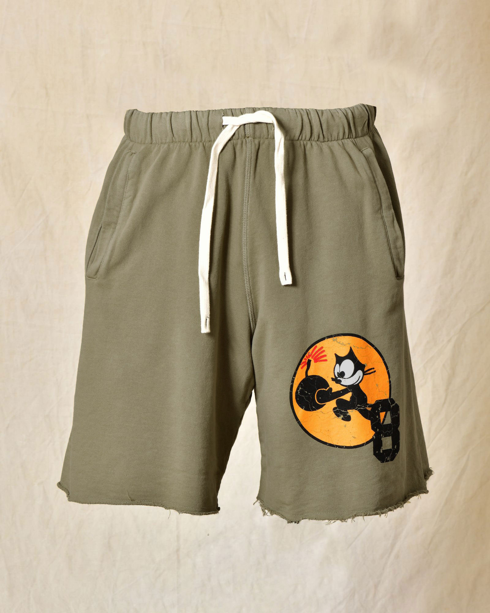 Short de survêtement kaki Front Street