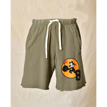 Short de survêtement kaki Front Street