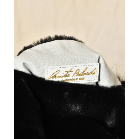 Sac cabas noir effet fourrure Anita Bilardi