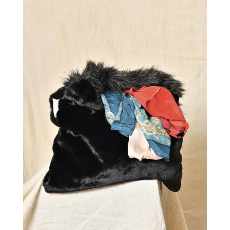 Sac cabas noir effet fourrure Anita Bilardi