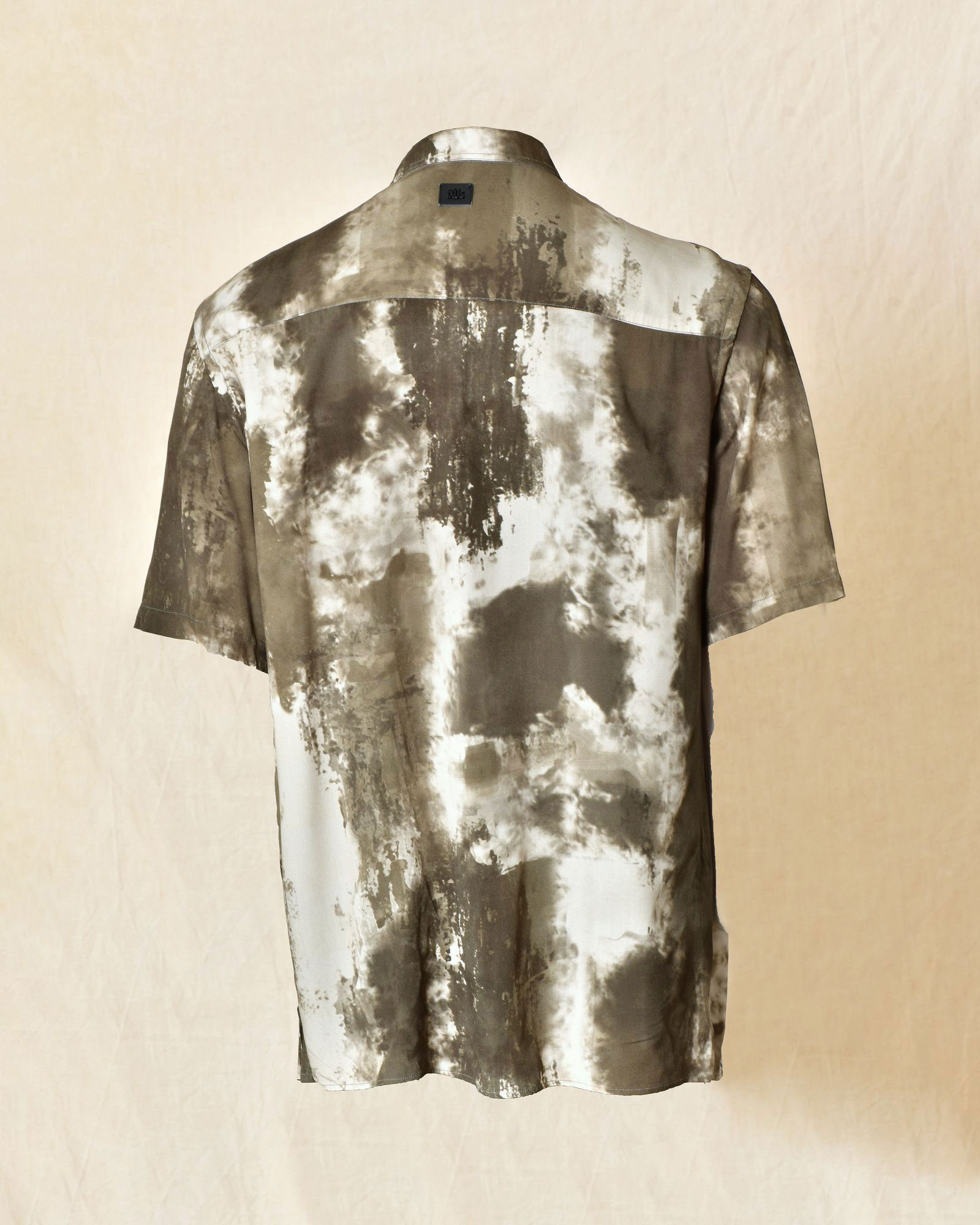 Chemise manches courtes kaki effet délavé Ixos