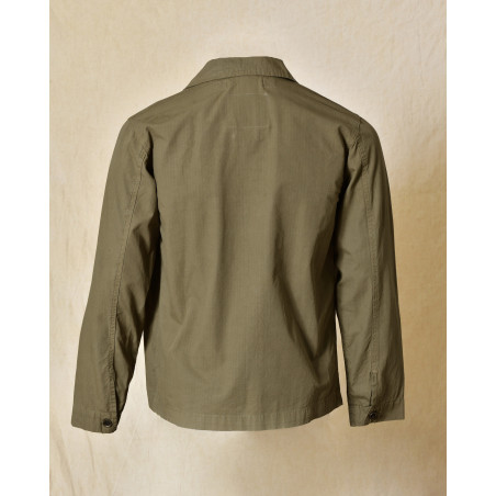 Veste kaki à perles multicolores brodées Front Street