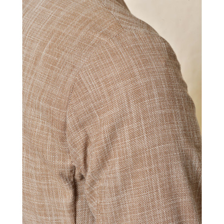 Veste blazer en coton chiné beige RPL
