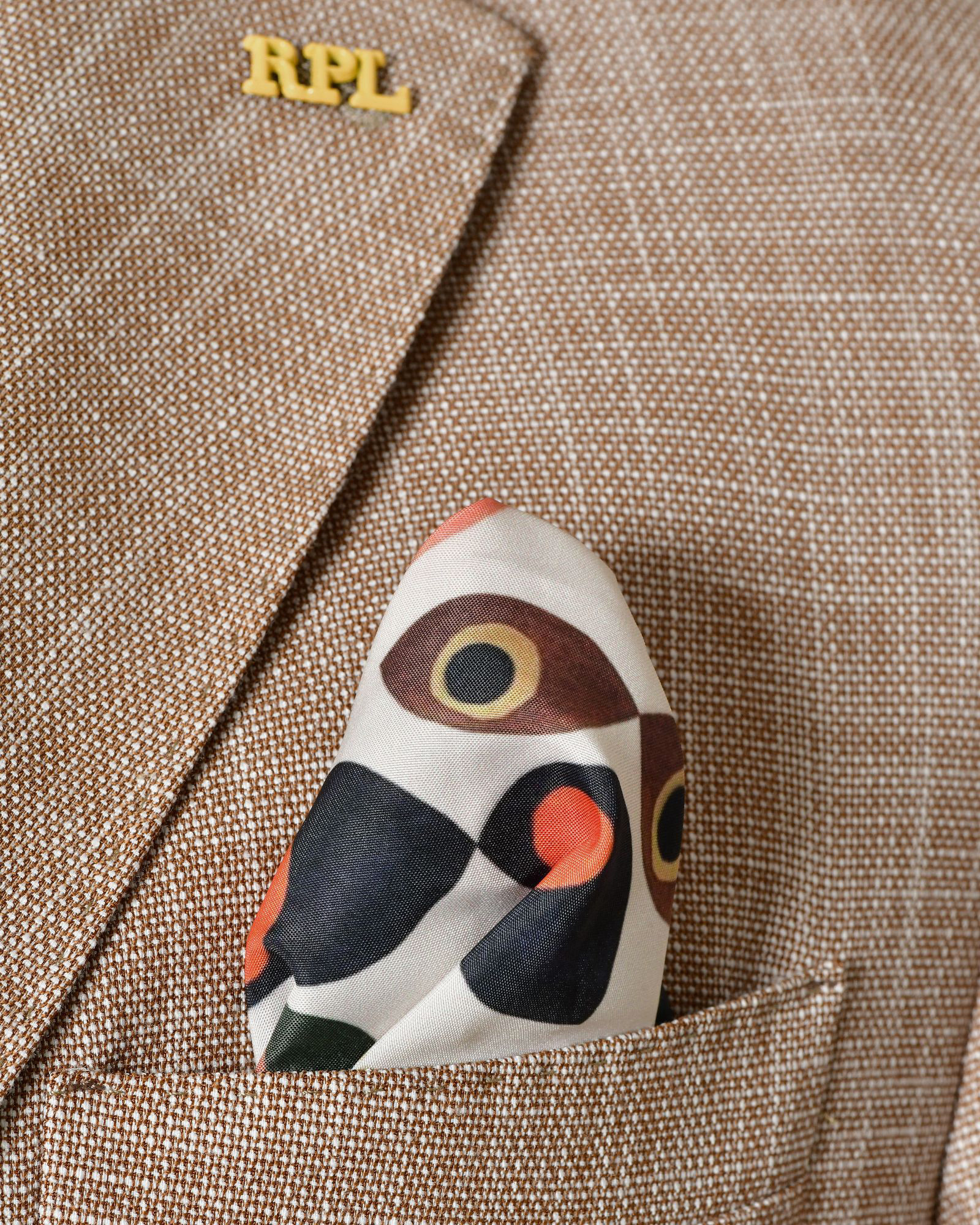 Veste blazer en coton chiné beige RPL