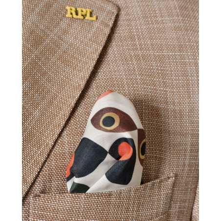 Veste blazer en coton chiné beige RPL