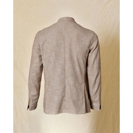 Veste blazer en coton chiné beige RPL
