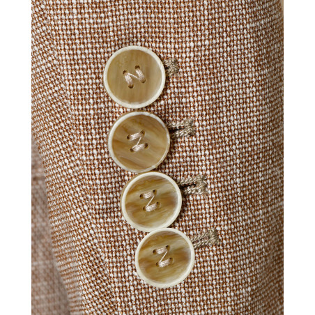 Veste blazer en coton chiné beige RPL