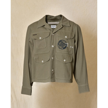 Veste utilitaire kaki à poches multiples Front Street