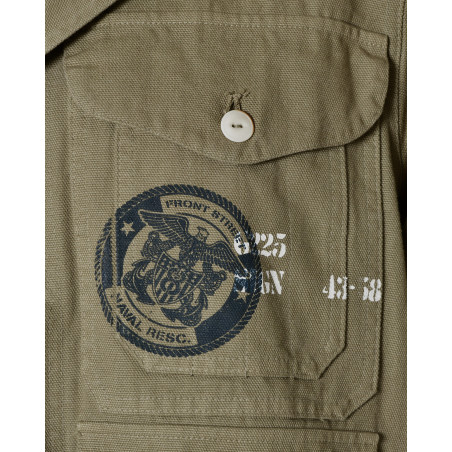 Veste utilitaire kaki à poches multiples Front Street