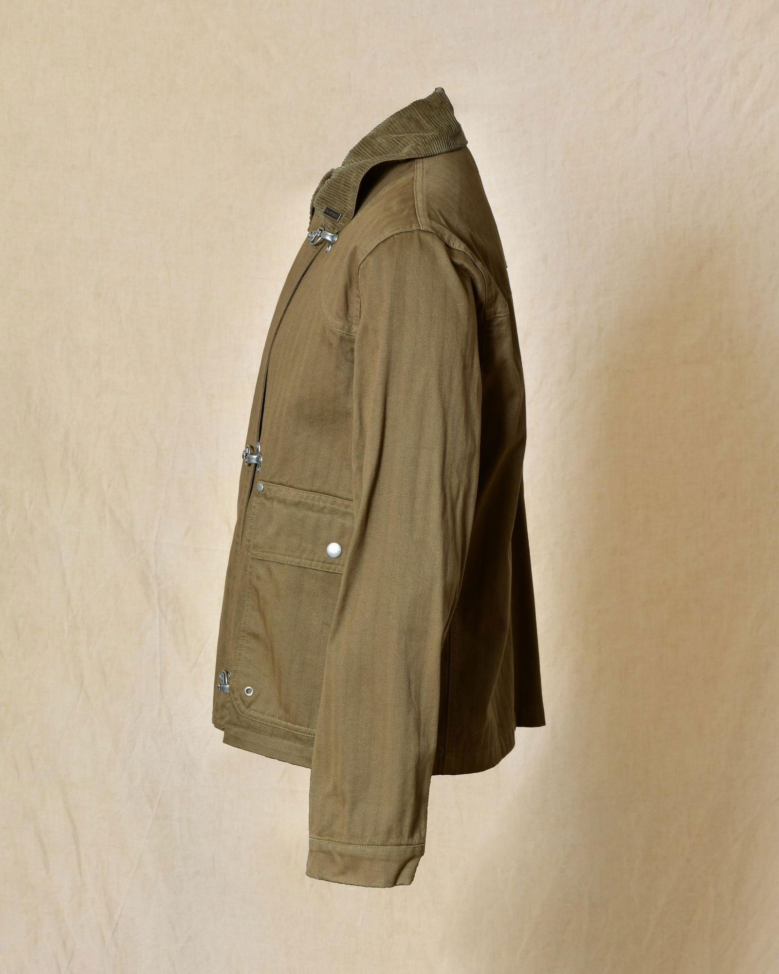 Blouson cargo à col côtelé kaki Front Street