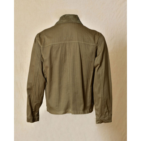 Blouson cargo à col côtelé kaki Front Street