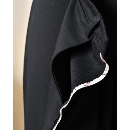 Pantalon à fermeture asymétrique noir Balossa