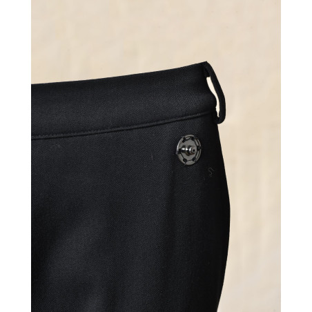 Pantalon à fermeture asymétrique noir Balossa