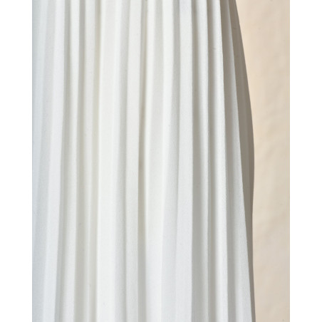 Jupe longue plissée blanche Edward Achour