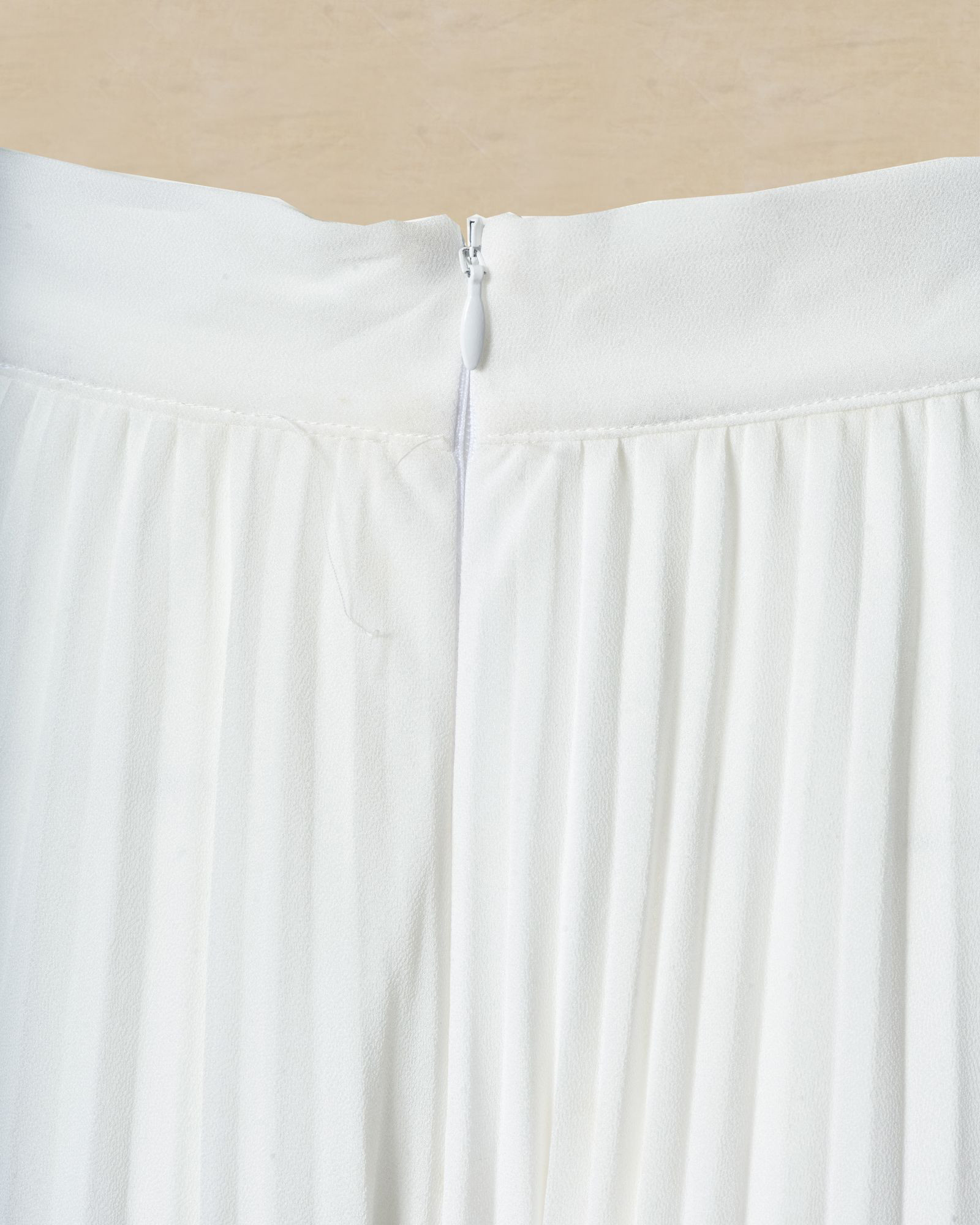 Jupe longue plissée blanche Edward Achour