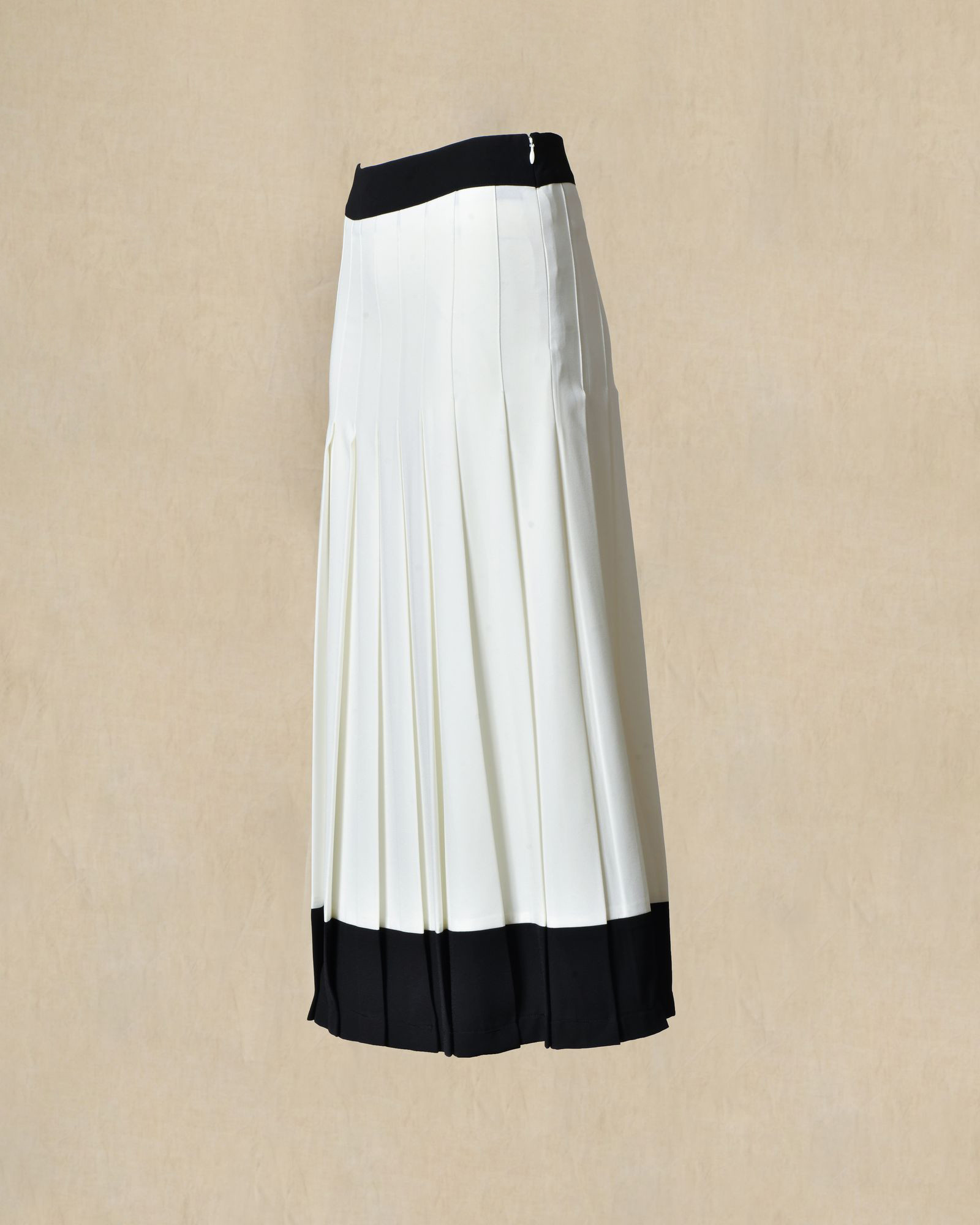 Jupe midi plissée contrastée Edward Achour