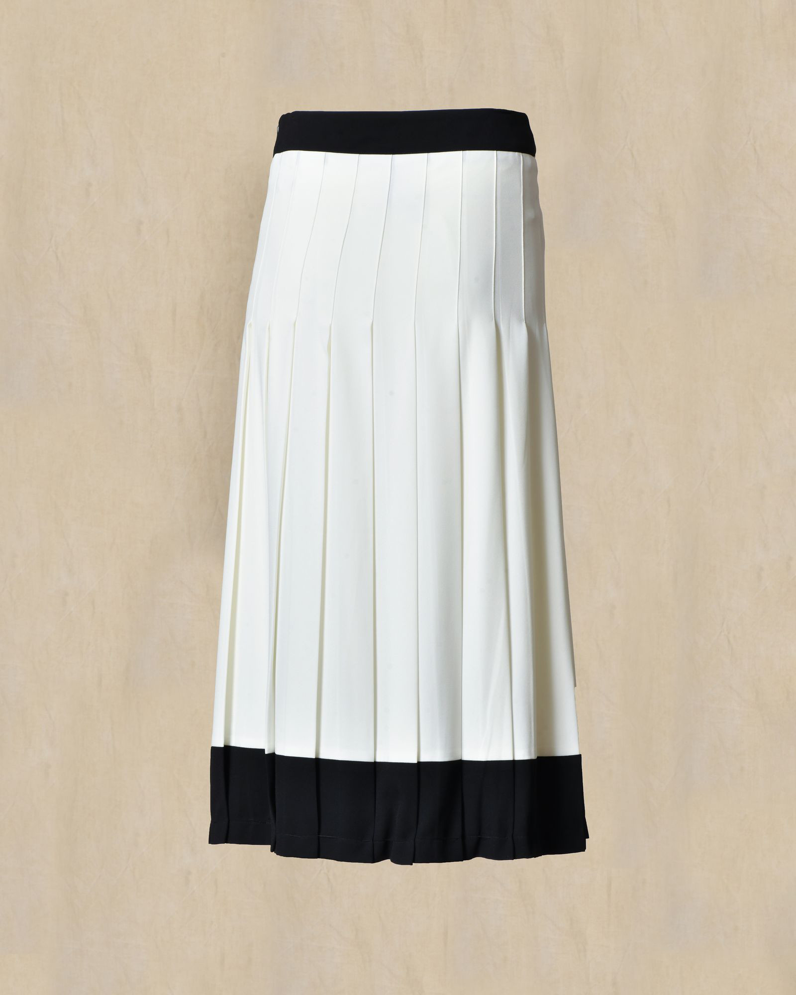 Jupe midi plissée contrastée Edward Achour