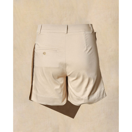 Short beige à effet jupe asymétrique Balossa