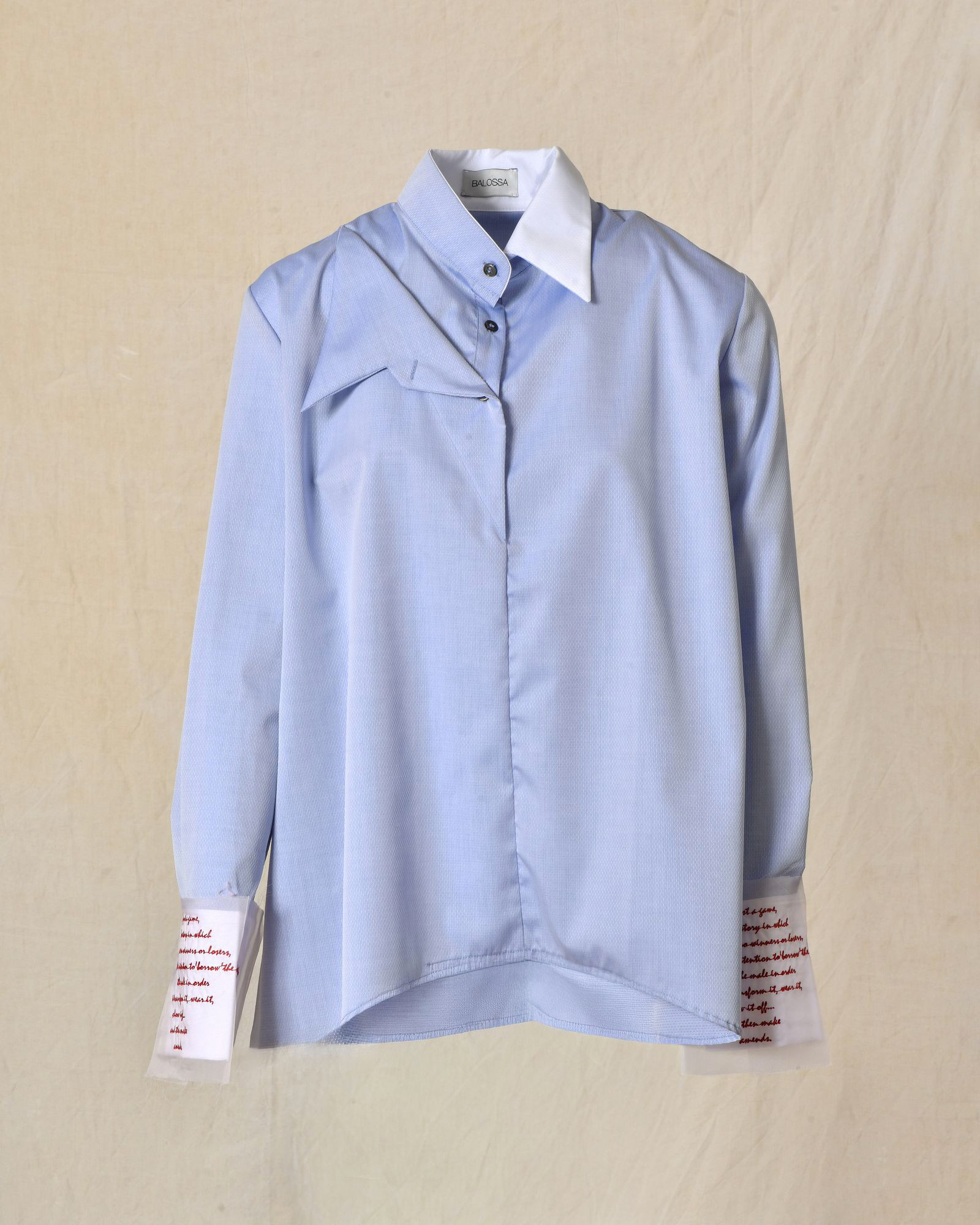 Chemise à col structuré et détails poignets imprimés Balossa