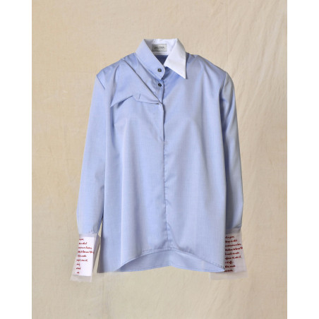 Chemise à col structuré et détails poignets imprimés Balossa