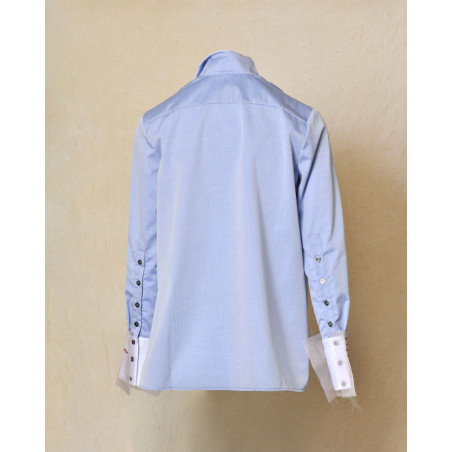 Chemise à col structuré et détails poignets imprimés Balossa