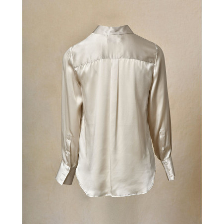 Chemise en soie beige Manuel Ritz